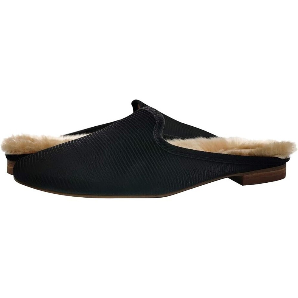 Faryl by Farylrobin Moka Slipper Women's US 5 Black Faux Fur Lined Mule JOBB231